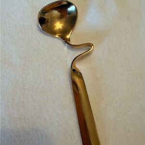 Gold Curved Serving Spoon - Sleek Gold Home Accent